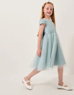 Satin Bridesmaid Dress Green