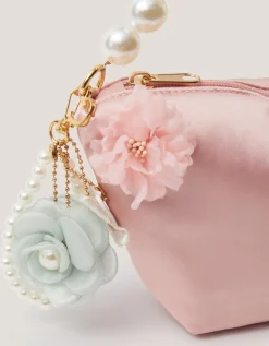 Satin Pearl Charm Bag