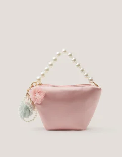 Satin Pearl Charm Bag