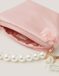 Satin Pearl Charm Bag