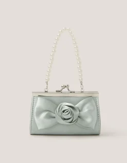 Satin Rose Bow Mini Bag