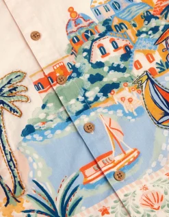 Scenic Embroidered Shirt Ivory