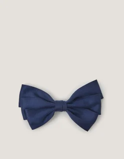 School Bow Hair Clip Blue