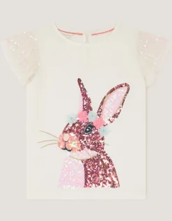 Sequin Bunny T-Shirt Ivory