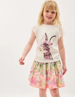 Sequin Bunny T-Shirt Ivory
