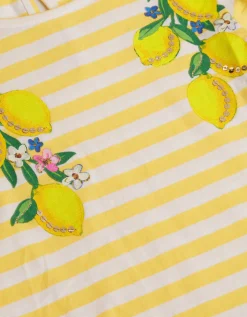 Sequin Lemon Stripe T-Shirt Yellow