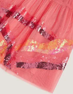 Sequin Unicorn Disco Dress Pink