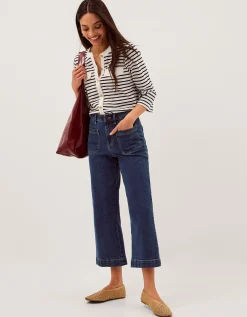Shania Stripe Jersey Buttondown Top Ivory