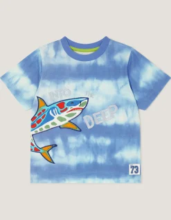 Shark Tie-Dye T-Shirt Blue