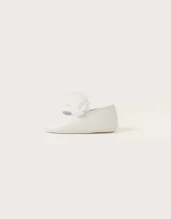 Shimmer Corsage Booties Ivory