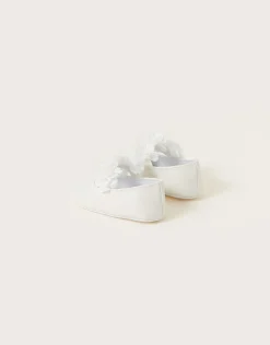Shimmer Corsage Booties Ivory