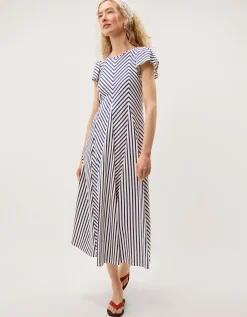 Shola Stripe Jersey Maxi Dress Blue