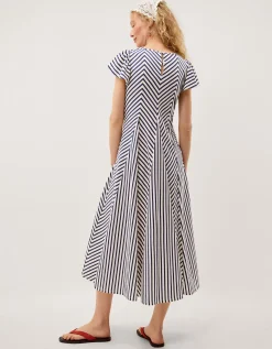 Shola Stripe Jersey Maxi Dress Blue