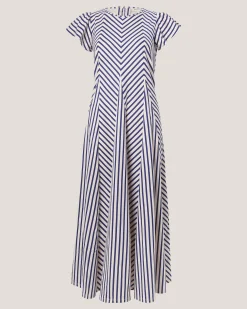 Shola Stripe Jersey Maxi Dress Blue