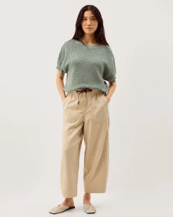 Siara Short Sleeve Knit Jumper Green
