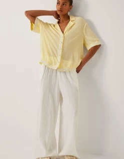 Sienna Ricrac Short Sleeve Shirt Yellow