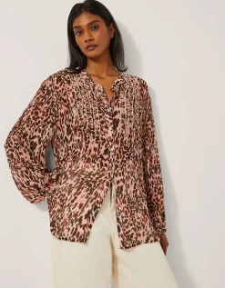 Sisi Animal Print Blouse Pink