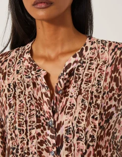 Sisi Animal Print Blouse Pink