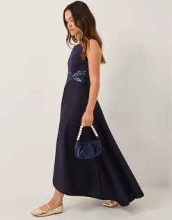 Sleeveless Sequin Prom Dress Blue