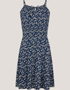 Strappy Floral Print Sundress Blue