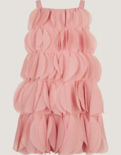 Strappy Scallop Frill Dress Pink