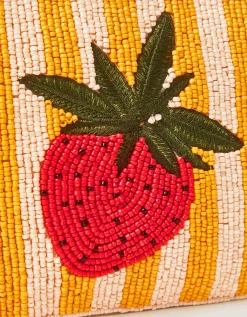 Strawberry Beaded Pouch