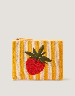 Strawberry Beaded Pouch
