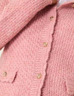 Suki Stitch Cardigan Pink