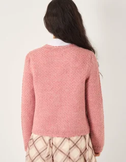 Suki Stitch Cardigan Pink