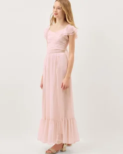 Sully Tie Back Prom Dress Pink