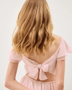Sully Tie Back Prom Dress Pink