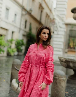 Sundress Magnolia Long Sleeve Frill Maxi Dress