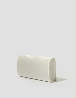 Talia Twisted Satin Clutch Bag