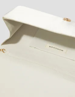Talia Twisted Satin Clutch Bag