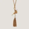 Tassel Heart Charm Necklace