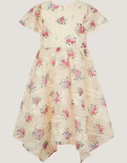 Tayla Floral Print Broderie Dress Multi