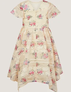 Tayla Floral Print Broderie Dress Multi