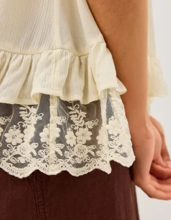 Tessa Lace Swing Top Ivory