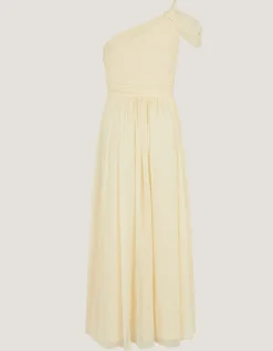 Texas One-Shoulder Prom Dress Yellow