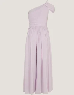 Texas One-Shoulder Prom Dress Purple