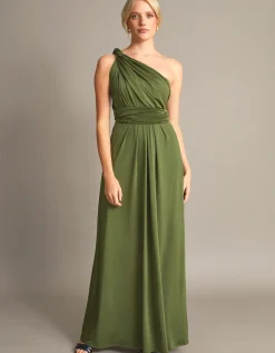 Thea Twist Me Tie Me Maxi Dress Green