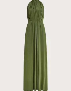 Thea Twist Me Tie Me Maxi Dress Green
