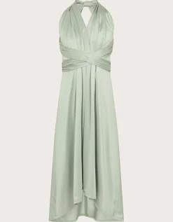 Tia Twist Prom Dress Green