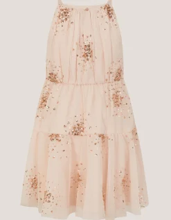 Tilly Sequin Tiered Party Dress Pink