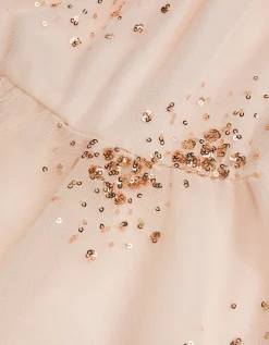 Tilly Sequin Tiered Party Dress Pink