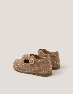 Toddler Leather Mary Janes Gold