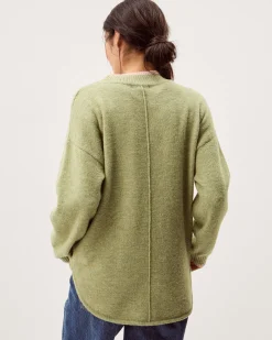 Tori Oversized Tipped Jumper Green
