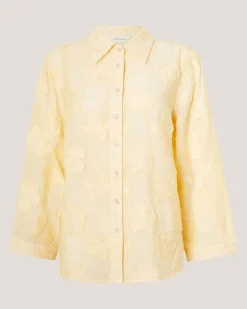 Tyra Floral Jacquard Shirt Yellow