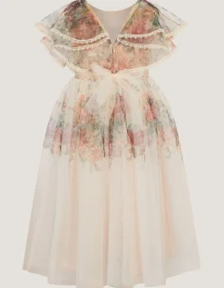 Vintage Flower Tulle Party Dress Multi