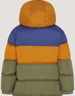 Water-Resistant Colourblock Puffer Jacket Multi